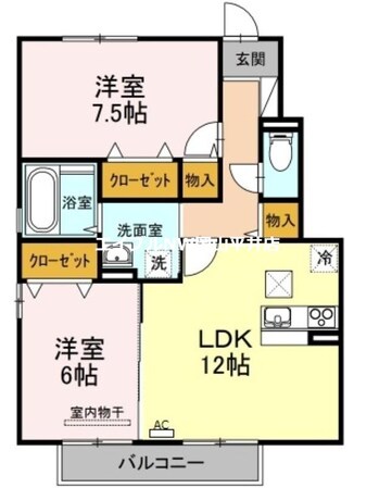 レゾナンツ　A棟の物件間取画像